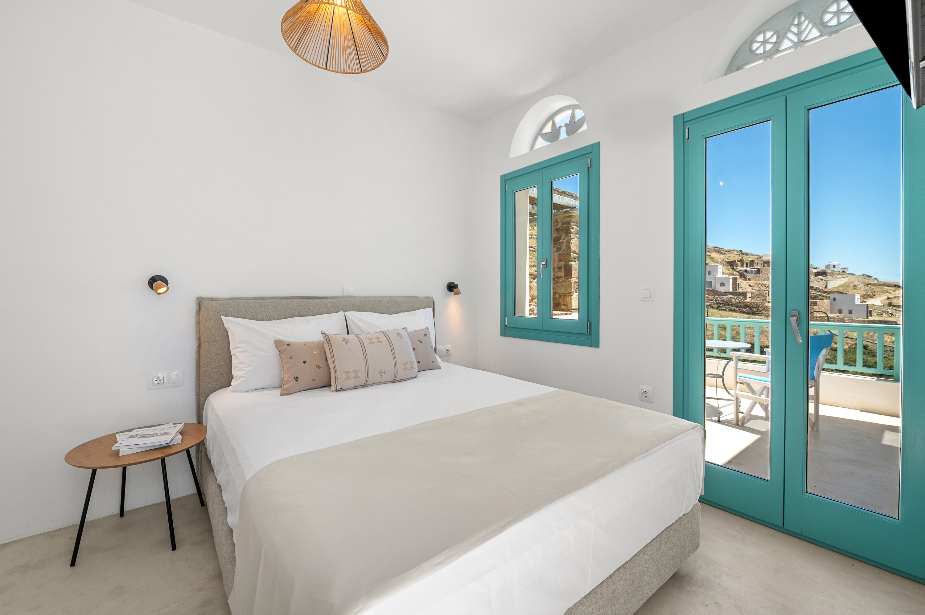 arnados tinos rooms with amazing aegean view from a balcony