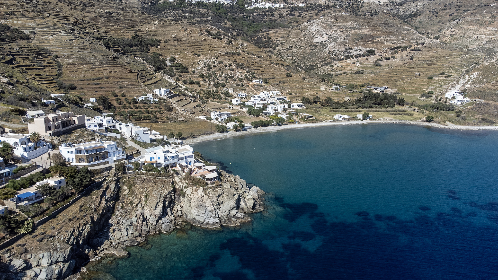 Living in Tinos during winter as a digital nomad with a laptop